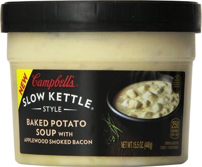 Campbell's Slow Kettle Style Baked Potato Soup, 15.5 oz Microwavable Bowl