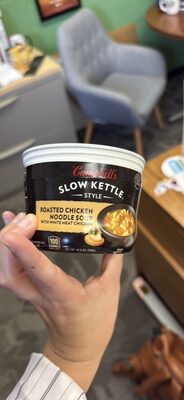 Campbell'sSlow Kettle Style Roasted Chicken Noodle Soup with White Meat Chicken, 15.5 oz. Tub