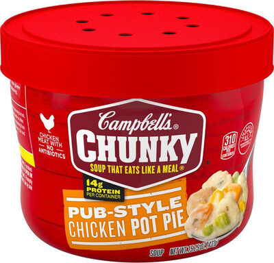 Campbell's Chunky Soup, Pub-Style Chicken Pot Pie Soup, 15.25 Oz Microwavable Bowl