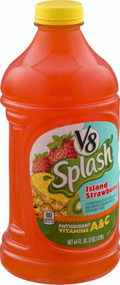 V8 Splash Island Strawberry Flavored Beverage, 64 fl oz Bottle