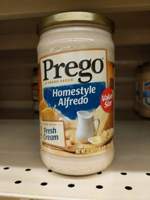 Prego Homestyle Alfredo Pasta Sauce, 22 oz Jar