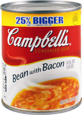 Campbell's Condensed Bean With Bacon Soup, Natural Smoke Flavoring Added, 14.4 oz Can