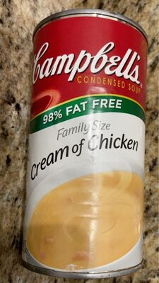 Campbell's Condensed 98% Fat Free Cream of Chicken Soup, 22.6 oz Family Size Can