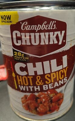 Campbell's Chunky Hot and Spicy Chili With Beans, 16.5 oz Can