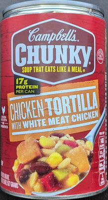 Campbell's Chunky Soup, Chicken Tortilla Soup with Grilled White Meat Chicken, 18.6 Oz Can