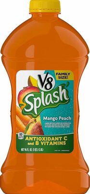 V8 Splash Mango Peach Flavored Juice Beverage, 96 fl oz Bottle