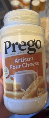 Prego Artisan Four Cheese Alfredo Pasta Sauce, 14.5 oz Jar