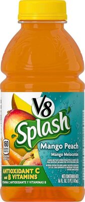V8 Splash Mango Peach Flavored Juice Beverage, 16 fl oz Bottle