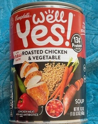 Campbell's Well Yes! Roasted Chicken and Vegetable Soup, 16.3 Oz Can