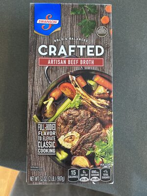 Swanson Crafted Artisan Beef Broth, 32 oz. Carton