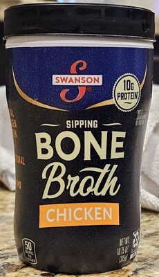 Swanson Sipping Chicken Bone Broth, 10.75 oz Microwavable Cup