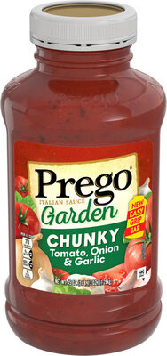 Prego Chunky Tomato with Garlic and Onion Pasta Sauce, 45 oz Jar