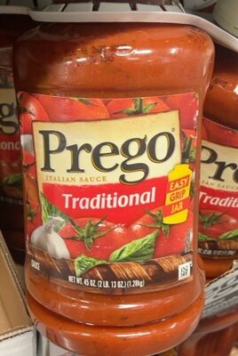 Prego Traditional Pasta Sauce, 45 oz Jar (3 Pack)