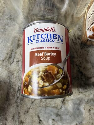 Campbell's Kitchen Classics Beef Barley Soup, 14.5 oz. Can