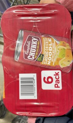 Campbell's Chunky Soup, Classic Chicken Noodle Soup, 18.6 oz Can (Pack of 6)
