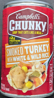 Campbell's Chunky Soup, Smoked Turkey with White and Wild Rice Soup, 18.6 oz Can