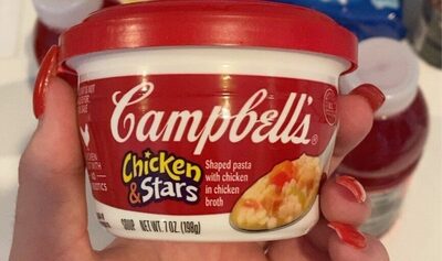 Campbell's Chicken & Stars Soup, Perfect Lunch Snack, 7 Ounce Microwavable Soup Cup (4-Pack)