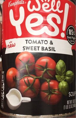 Campbell's Well Yes! Tomato and Sweet Basil Soup, 16.3 Oz Can