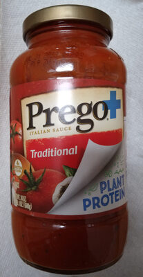 Prego Plant Protein Traditional Pasta Sauce, 24 oz Jar
