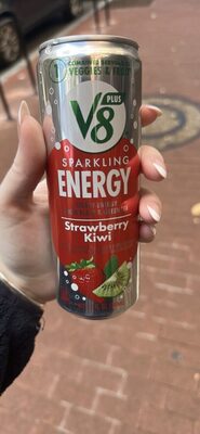 V8 +Energy Sparkling Strawberry Kiwi Juice Energy Drink, 11.5 fl oz Can