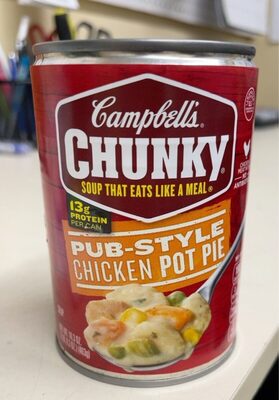 Campbell's Chunky Soup, Pub-Style Chicken Pot Pie Soup, 16.3 oz Can