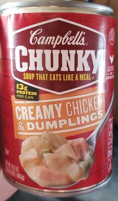 Campbell's Chunky Soup, Creamy Chicken and Dumplings Soup, 16.3 Oz Can