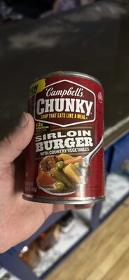 Campbell's Chunky Soup, Sirloin Burger With Country Vegetable Beef Soup, 16.3 oz Can