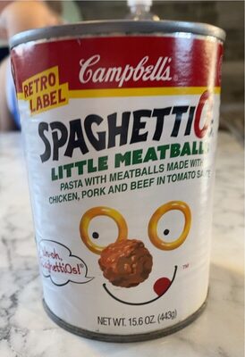 SpaghettiOs Canned Pasta with Meatballs Retro Label, 15.6 oz Can