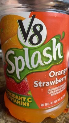 V8 Splash Orange Strawberry Flavored Juice Beverage, 46 fl oz Bottle