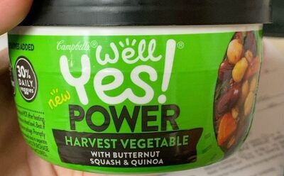 Campbell's Well Yes! Harvest Vegetable with Butternut Squash and Quinoa POWER Soup, 11.1 Ounce Microwaveable Bowl