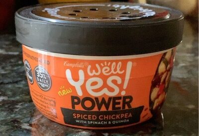 Campbell's Well Yes! Power Soup Bowl Spiced Chickpea Soup, 11.1 Oz Microwavable Bowl