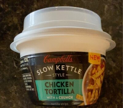 Slow Kettle Chicken Tortilla Soup With A Crunch, 7.28 Ounce Microwaveable Cup