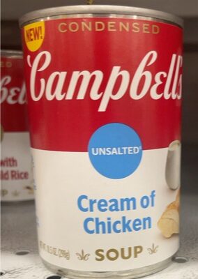 Campbell's Condensed Unsalted Cream of Chicken Soup, 10.5 oz Can