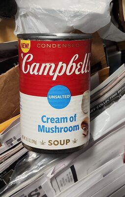Campbell's Condensed Unsalted Cream of Mushroom Soup, 10.5 oz Can