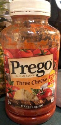Prego Three Cheese Pasta Sauce, 45 oz Jar