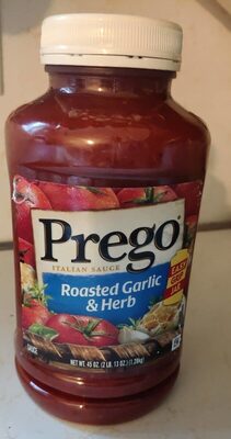 Prego Roasted Garlic and Herb Pasta Sauce, 45 oz Jar