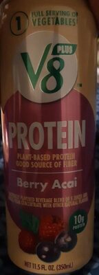 V8 +Protein Berry Acai Flavored Protein Drink 11.5 FL OZ Can