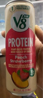 V8 +Protein Peach Strawberry Flavored Protein Drink 11.5 FL OZ Can