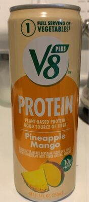 V8 +Protein Pineapple Mango Flavored Protein Drink 11.5 FL OZ Can