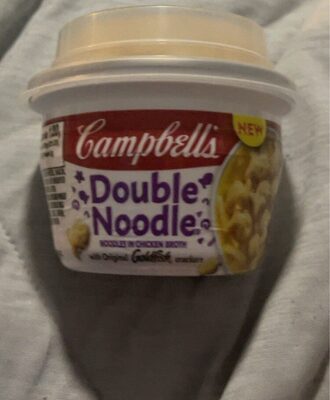 Campbell's Double Noodle Soup with Original Goldfish Crackers, 7.35 oz Microwavable Bowl