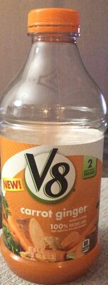 V8 Carrot Ginger 100% Vegetable Juice, 46 fl oz Bottle