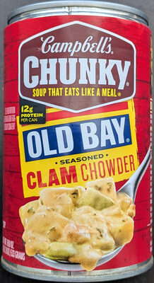 Campbell's Chunky Soup, OLD BAY Seasoned Clam Chowder, 18.8 oz Can