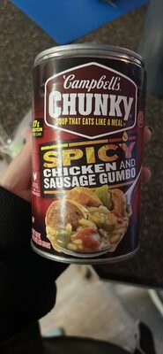 Campbell's Chunky Soup, Spicy Chicken and Sausage Gumbo, 18.8 oz Can