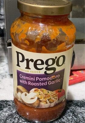 Prego Cremini Pomodoro With Roasted Garlic Pasta Sauce, 23.5 oz Jar