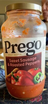 Prego Sweet Sausage and Roasted Peppers Pasta Sauce, 23.5 oz Jar