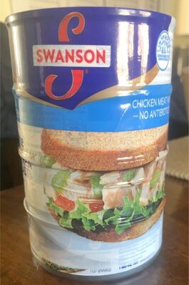 Swanson White Premium Chunk Chicken Breast with Rib Meat in Water, 4.5 oz. (Pack of 4)