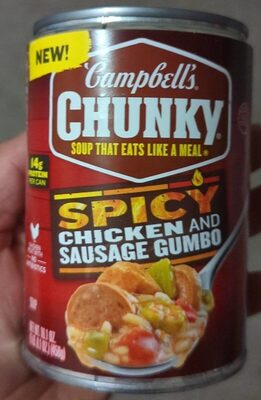 Campbell's Chunky Soup, Spicy Chicken and Sausage Gumbo, 16.1 oz Can