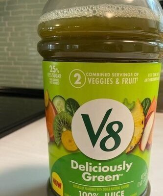 V8 Deliciously Green 100% Fruit and Vegetable Juice, 46 fl oz Bottle