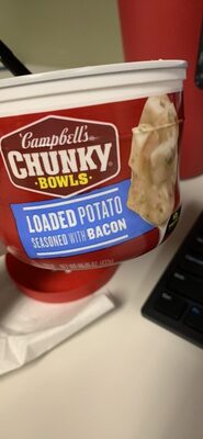 Campbell's Chunky Soup, Loaded Potato Seasoned with Bacon, 15.25 oz Microwavable Bowl