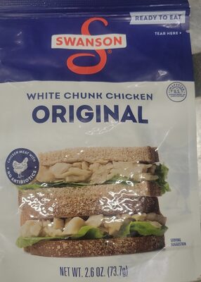 Swanson Original White Chunk Fully Cooked Chicken, 2.6 OZ Pouch